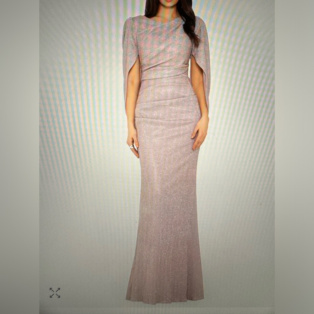 Blush shimmering Glitter Galaxy Cowl Gown